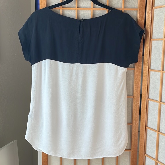 Kate Spade Black & White Color Block Print Sleeveless Blouse 2 - Picture 3 of 8